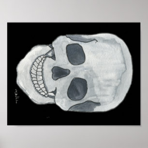 Poster Crânio cinzento 11" x 8,5"