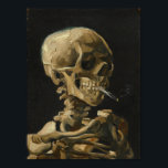 Pôster Crânio com cigarro queimado por Van Gogh<br><div class="desc">O crânio de Van Gogh de um esqueleto com um cigarro queimado</div>
