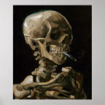 Poster Crânio com cigarro queimado Vincent van Gogh Art<br><div class="desc">Vincent van Gogh (neerlandês, 1853-1890) Skull of a Skeleton with Burning Cigarette, 1885-86, Oil on canvas Unframed: 32 cm × 24, 5 cm (13 pol. × 9, 6 pol.) Trabalhos preparatórios de Vincent van Gogh. Essa pequena pintura faz parte da coleção permanente do Museu Van Gogh, em Amsterdã. Foi pintado...</div>