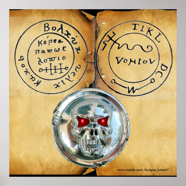 PÔSTER CRÂNIO CROMO E PIRATAS ANTICOS MAPA DE TRATAMENTO (Frente)