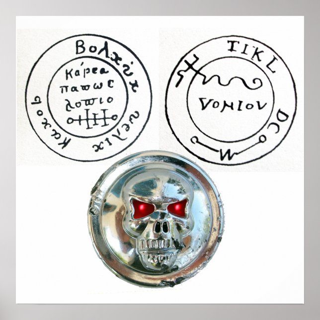 PÔSTER CRÂNIO CROMO E PIRATAS ANTICOS MAPA DE TRATAMENTO (Frente)