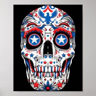 Poster Cranio de Açúcar 4 de Julho Crianças Meninos Menin