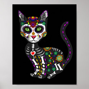 Poster Crânio De Açúcar Cinto Mexicano Dia Das Bruxas De