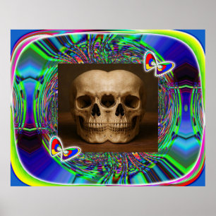 Poster Crânio de alienígena de três olhos