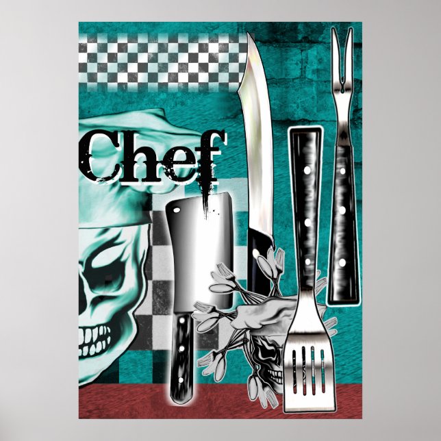 Pôster Crânio de Chef 4 (Frente)