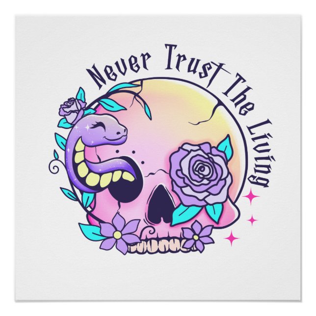 Pôster Crânio de Halloween (Frente)