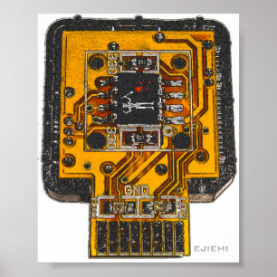 Pôster Crânio de Techno (cheio)