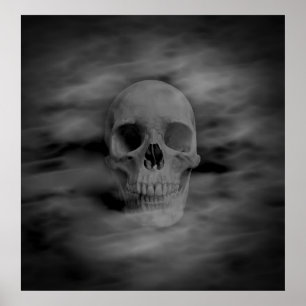 Poster Crânio do fantasma do Dia das Bruxas