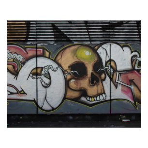 Pôster Crânio dos grafites