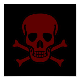 Pôster Crânio e Ossos