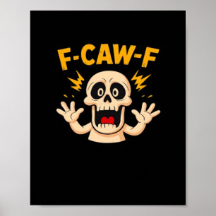 Poster Crânio F-Caw-F de Halloween