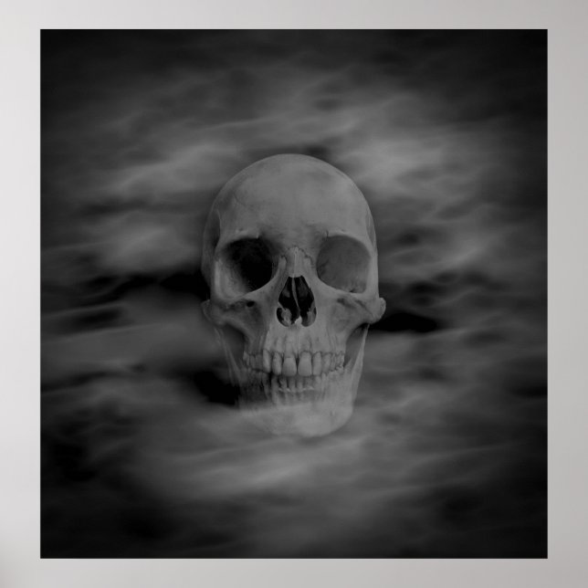 Poster Crânio fantasma do Halloween (Frente)