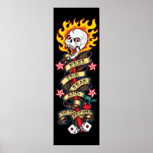 Crânio flamejante sente o medo