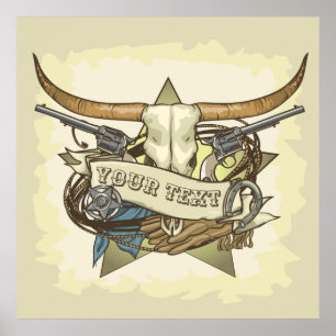 Poster Crânio Personalizável