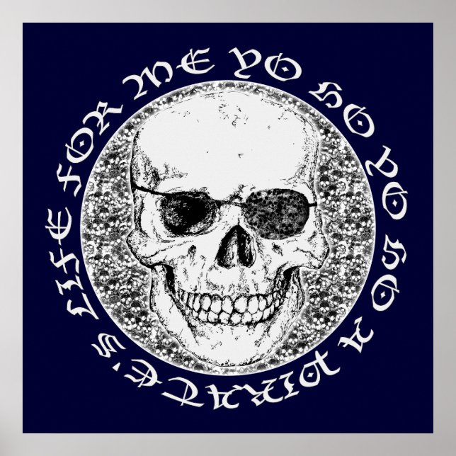 Pôster crânio pirata (Frente)