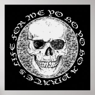 Pôster crânio pirata