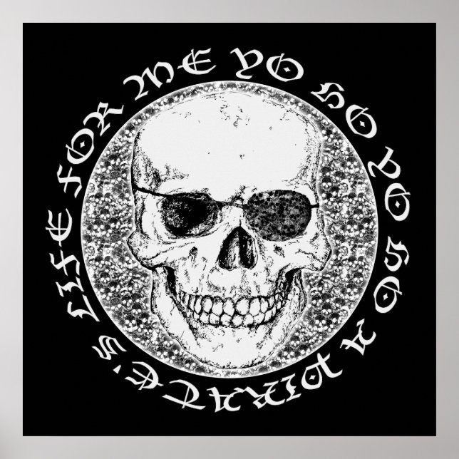 Pôster crânio pirata (Frente)