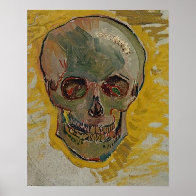 Poster Crânio por Vincent Van Gogh  (Frente)