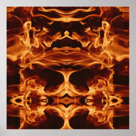 Poster Crânio queimado