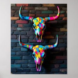 Poster Crânios de Touro