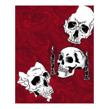 Crânios e rosas