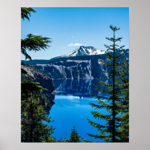 Poster Crater Lake // Incríveis visualizações do Parqu