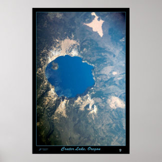 Poster Crater Lake National Park, Oregon poste satélite