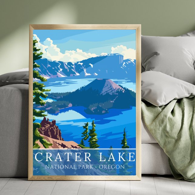 Poster Crater Lake National Park Scenic Landscape (Criador carregado)