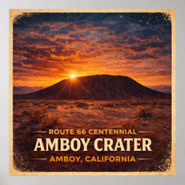 Poster Cratera Amboy Califórnia Centenário