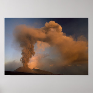 Poster cratera do Monte Etna, Sicília, Itália