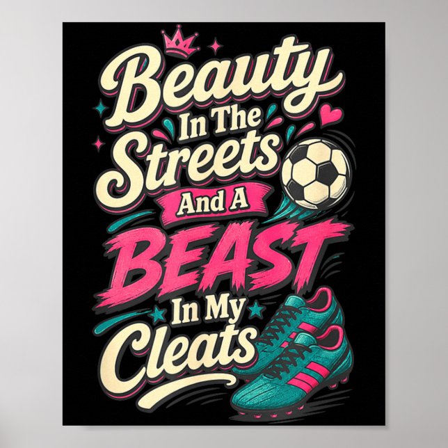 Poster Cravo de chuteira de futebol das ruas beleza  (Frente)