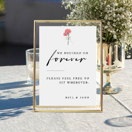 Poster Cravo Escolher um assento não um sinal de casament