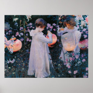Pôster Cravo Lírio Lírio Rosa John Singer Sargent Arte