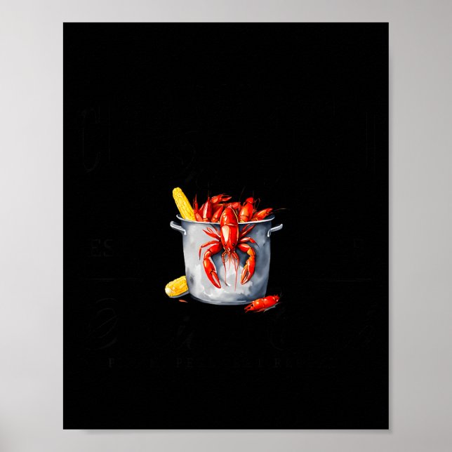 Poster Crawfish Boil Social Club Cajun Seafood Festival S (Frente)