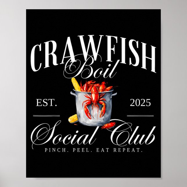 Poster Crawfish Boil Social Club Cajun Seafood Festival S (Frente)