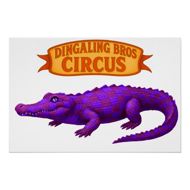 Pôster Crawford, crocodilo de circo pintado (Frente)
