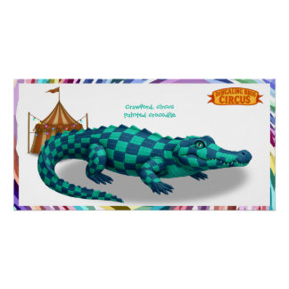 Pôster Crawford, crocodilo de circo pintado