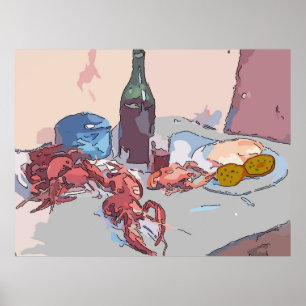 Pôster Crayfish Ainda Vida 1
