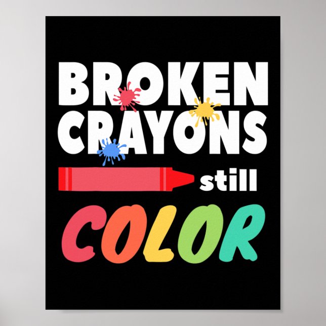 Poster Crayons ainda são a cor Sensibilização para a saúd (Frente)