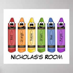 Pôster Crayons Bedroom