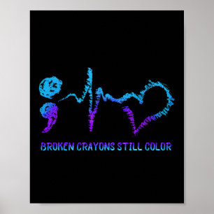Poster Crayons Partidos Continuam A Prevenir Suicídio Por