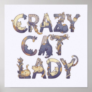 Poster Crazy Cat Lady