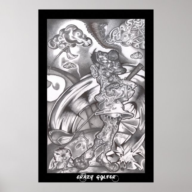 Pôster Crazy Golfer (Frente)