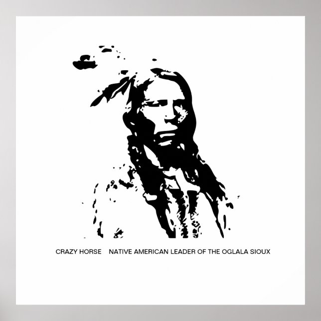 Poster Crazy Horse Native American Leader (Frente)
