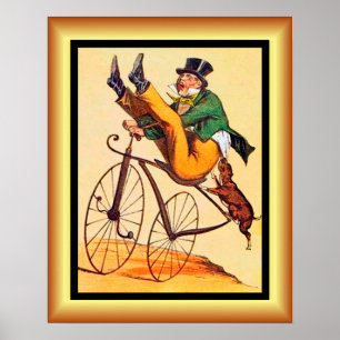 Poster Cre Nom D'un Chien ~ La Velocipedomanie/ F.Sinnett