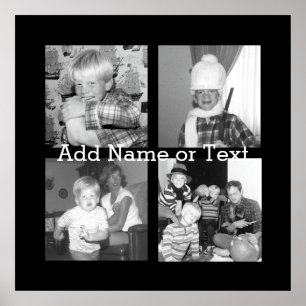 Poster Create an Instagram Collage with 4 photos - black