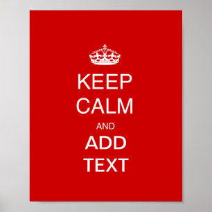 Poster Create own keep calm accessory, add text customise