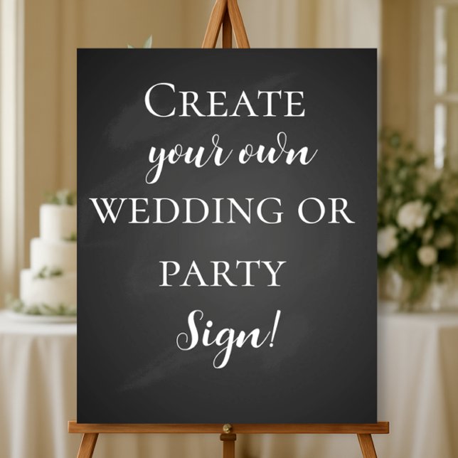 Poster Create your own chalkboard party sign (Criador carregado)