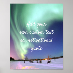 Poster Create Your Own Custom Quote - Northern Lights