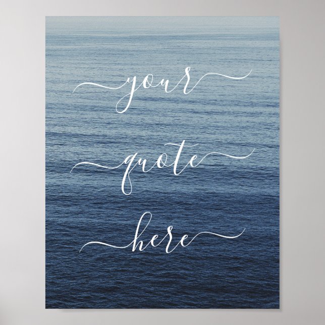 Poster Create Your Own Custom Quote Ocean (Frente)